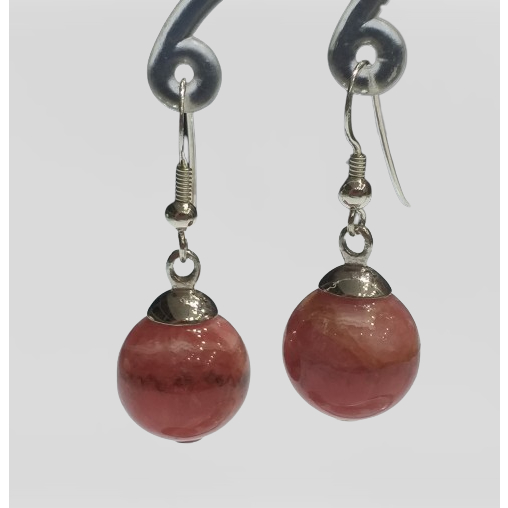 ต่างหูหินสีทับทิม STE23-31 Red Quartz