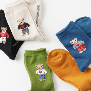 Chacha socks - ถุงเท้าข้อยาว teddy แบรนด์ถุงเท้านำเข้าจากเกาหลี ถุงเท้าเกาหลี