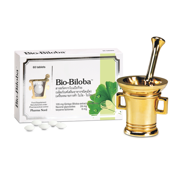 Bio-Biloba, Pharma Nord - อาหารเสริมจากสมุนไพรที่มีคุณภาพสูง, Pharmaceutical grade standardized Ginkgo Biloba