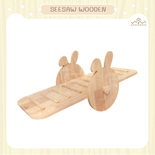 ของเล่นกระต่าย ไม้กระดก ของเล่นฝึกทักษะกระต่ายสัตว์ฟันแทะ Pet Seesaw, Wooden bridge [WOOD&amp;MOOD]