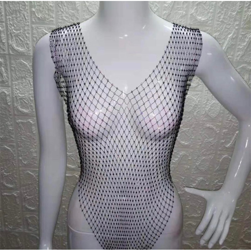 พร้อมส่ง🇹🇭บอดดี้สูทคริสตัล :1132