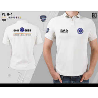เสื้อโปโลEMR ชุดกู้ชีพ ชุดกู้ภัย งานปัก PL H-4