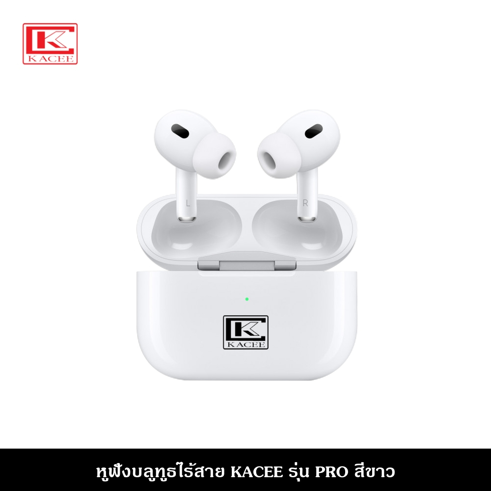 หูฟัง หูฟังอินเอียร์ ไร้สาย หูฟังบลูทูธไร้สาย KACEE รุ่น PRO สีขาว