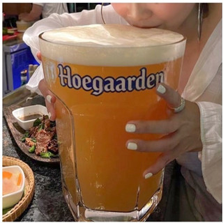 แก้วโฮการ์เด้น Hoegaarden ใส่เบียร์ BigSize 4Lใหญ่หนาพิเศษ 📌มีพร้อมส่ง