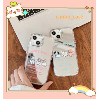 🎁ส่งของขวัญ🎁เคสไอโฟน สำหรับ 11 14 for iPhone Case 13 12 Pro Max การ์ตูน น่ารัก กระจกเงา กันกระแทก เคสนิ่ม เคสโทรศัพท์