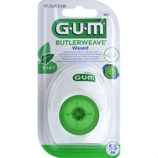 Sunstar Gum butlerweave dental floss ความยาว 55 เมตร ไหมขัดฟัน รสมินต์