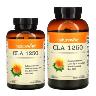 พร้อมส่ง🔥 Naturewise CLA 1250 1000mg 90,180Softgels ซีแอลเอ 1250 น้ำมันเมล็ดดอกคำฝอย ลดน้ำหนัก ลดไขมัน ลดความอ้วน