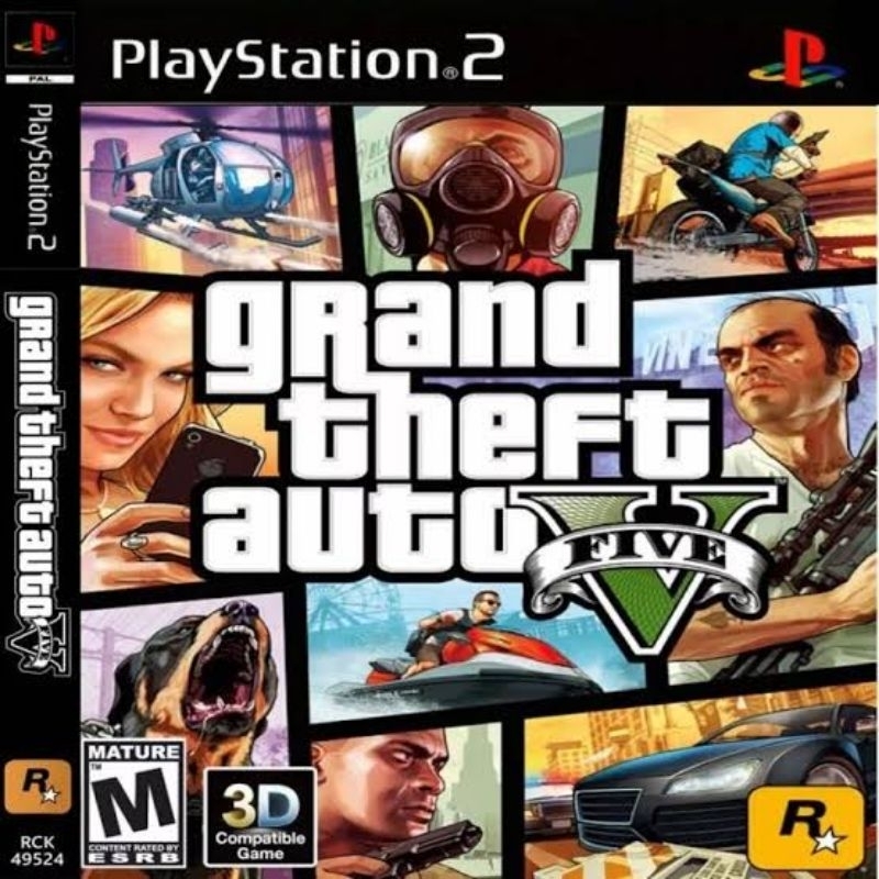 แผ่นเกม​ Gta​ V PS2​ เก็บเงินปลายทาง​ Play2​ เพลทรู