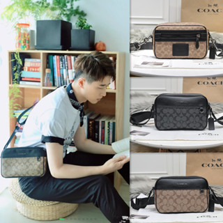 ของแท้ 💯%กระเป๋าสะพายข้างผู้ชาย COACH ใหม่ GRAHAM กระเป๋ากล้องทรงสี่เหลี่ยม F69333