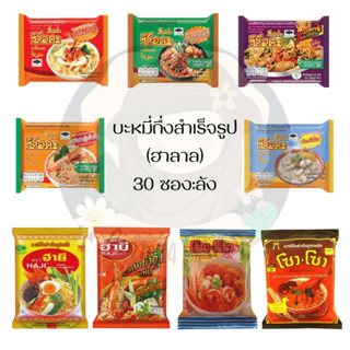 บะหมี่กึ่งสำเร็จรูปฮาลาล คละรสคละแบรนด์ ยกลัง 30 ซอง