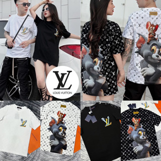 LOUIS VUITTON x TOM &amp;JERRY T-Shirt 🐱🐭 เสื้อยืด LV 🏷️Hiend 1:1 cotton 💯 ร้านค้าจัดส่งไว