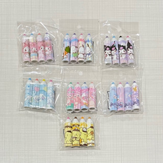 ปลอกดินสอ ลายการ์ตูน แบบทรงดินสอ สีทึบ 4ชิ้น/pack