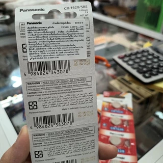 ของแท้100% 1ก้อน 3V CR1620 Panasonic Battery Lithium ถ่าน กระดุม กลม ถ่านไฟฉาย รีโมท รถ ประตู พานา