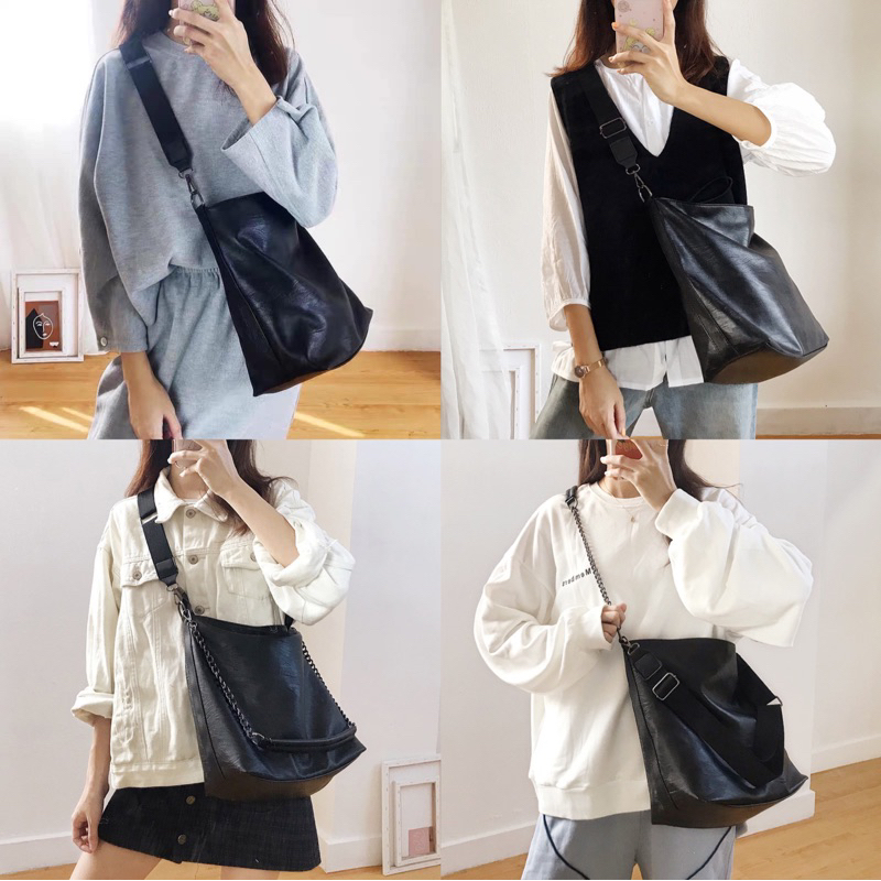 #พร้อมส่ง กระเป๋าหนังใบใหญ่ Dani Bag