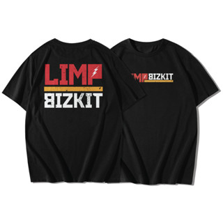 เสื้อยืดคอกลม Cotton 100% สกรีนลาย Limpbizkit Band(แขนสั้น)