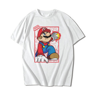 เสื้อยืดคอกลม Cotton 100% สกรีนลาย MARIO BROS(แขนสั้น)