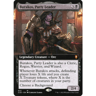 [MTG] Burakos, Party Leader (Extended Art) [CLB] [BLACK] [COMMON] [NORMAL] [ENG] (การ์ดเมจิค / Magic the Gathering)