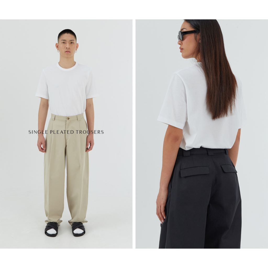 Rawit single pleated trousers