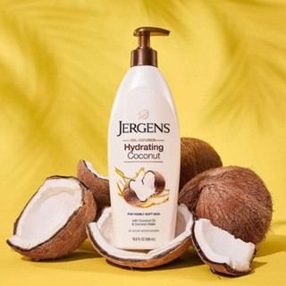 ฉลากไทยโลชั่นของแท้💯% Jergens Hydrating 🥥Coconut Dry Skin Moisturizer 496ml.พร้อมส่ง ผิวชุ่มชื่นขึ้น กลิ่นมะพร้าว🥥