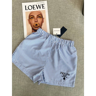 #VALEN PD stripe short pant กางเกงขาสั้นแบรนด์ฮิตที่กําลังตามหา  ผ้าลินินผสมคอตตอน