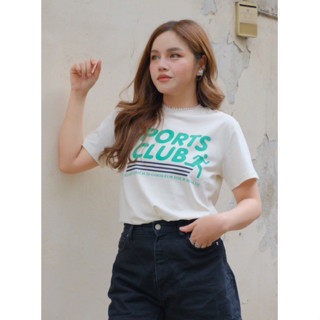 ‼️195บาทเพียงซื้อผ่านshopee live ลดทันที 150 บาท 20.00-เที่ยงคืน‼️“SPORTY T-shirt”งานชนช็อปแบรนด์ดังเลยค่าา