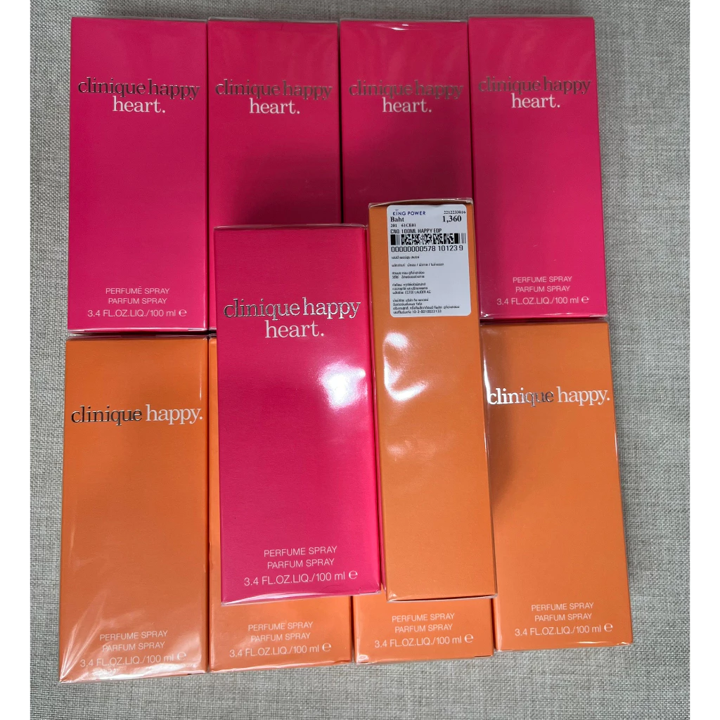 ป้ายคิงแท้ 100% Clinique Happy / Happy Heart for Women EDP 100 ml. กล่องซีล ผลิตปี 2025