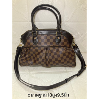 กระเป๋าสะพายข้าง ทรงถือ Lv ขนาดฐาน13สูง9.5นิ้ว พร้อมสายยาว หนังสวย งานมือสองพร้อมใช้