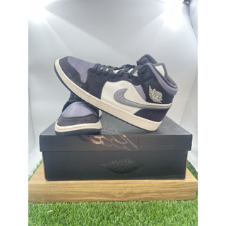 [ของแท้100%มือสอง]Jordan 1 Mid SE Satin Smoke Grey 2020(EUR43:27.5cm.)