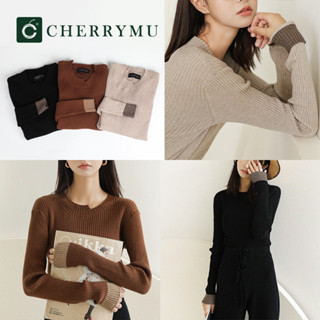 CHERRYMU รุ่น CS69 เสื้อสเวตเตอร์ Two-tone sleeves knitting