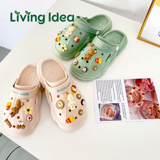 Living Idea : รองเท้าหัวโต พื้นหนานุ่ม ใส่สบายเท้า ✿แถมการ์ตูนตกแต่งรองเท้า✿