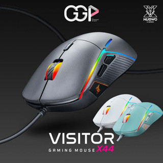 [กรุงเทพฯ ด่วน 1 ชั่วโมง] Nubwo เม้าส์เกมมิ่ง VISITOR X44 Gaming Mouse มีให้เลือก 3 สี White/Black/Mint Greenประกันศูนย์