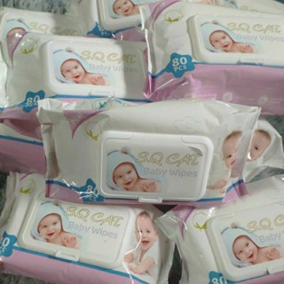 ทิชชูเปียก ทิชชูเปียกเด็ก ทิชชูเปียกสูตรอ่อนโยน 80 แผ่น baby wipes 80pcs