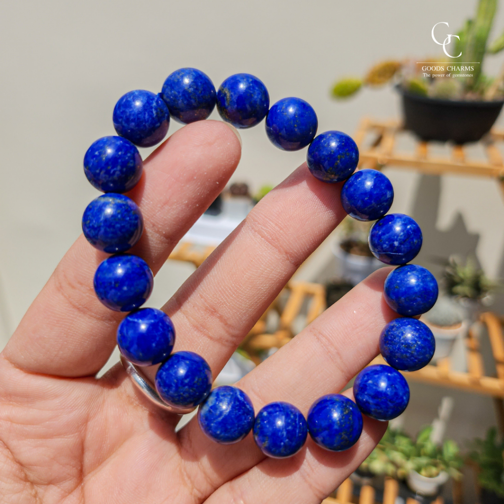 Lapis Lazuli ลาพิส ลาซูรี 12 mm. premium grade