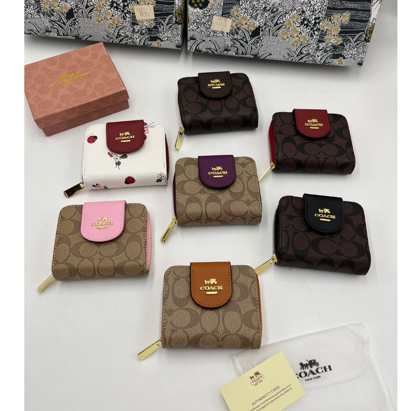กระเป๋าสตางค์ ผู้หญิง ใบสั้น 4.5 นิ้ว พร้อมส่ง ทุกสี