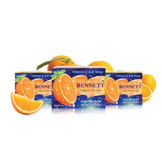 🧼🍊Bennett เบนเนท 🍊🧼สบู่ วิตามินซี แอนด์ อี 130 กรัม