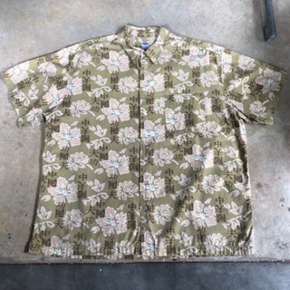 เสื้อฮาวาย Vtg.Hawaii Shirt OLD NAVY MADE IN BANGLADESH Sz.XXL 100% COTTON