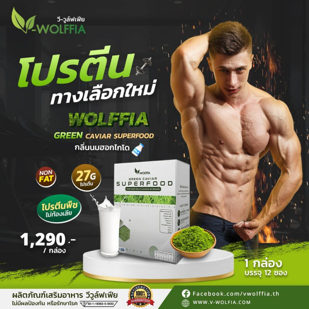 โปรตีน วี-วูลฟ์เฟีย GREEN CAVIAR SUPPERFOOD V-WOLFFIA