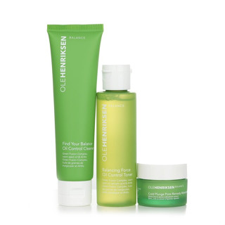 OLE HENRIKSEN - Balance It All Oil Control &amp; Pore-Refining Set: คลีนเซอร์ 60ml + โทนเนอร์ 65ml + มอยส์เจอไรเซอร์ 15ml - 3pcs