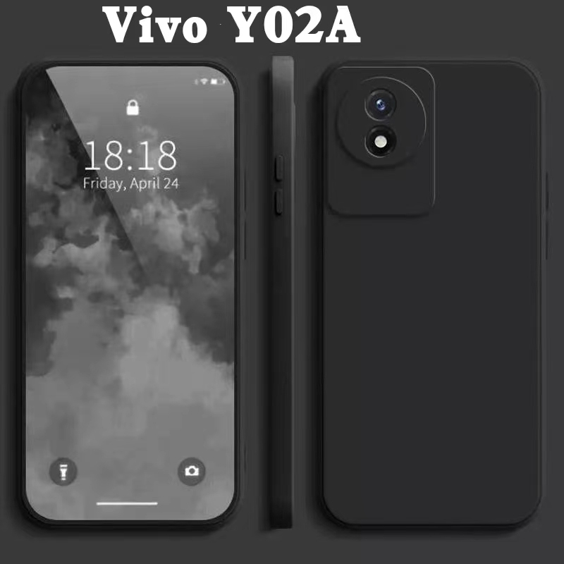 Y02T/Y02Aตรงรุ่น(พร้อมส่งในไทย)เคสTPU​นิ่ม​สีพาสเทลแบบคลุมกล้องVivo Y02T/Y02A