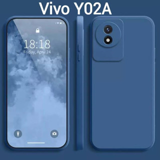 Y02A(พร้อมส่งในไทย)เคสTPU​นิ่ม​สีพาสเทลแบบคลุมกล้องVivo Y02Aตรงรุ่น