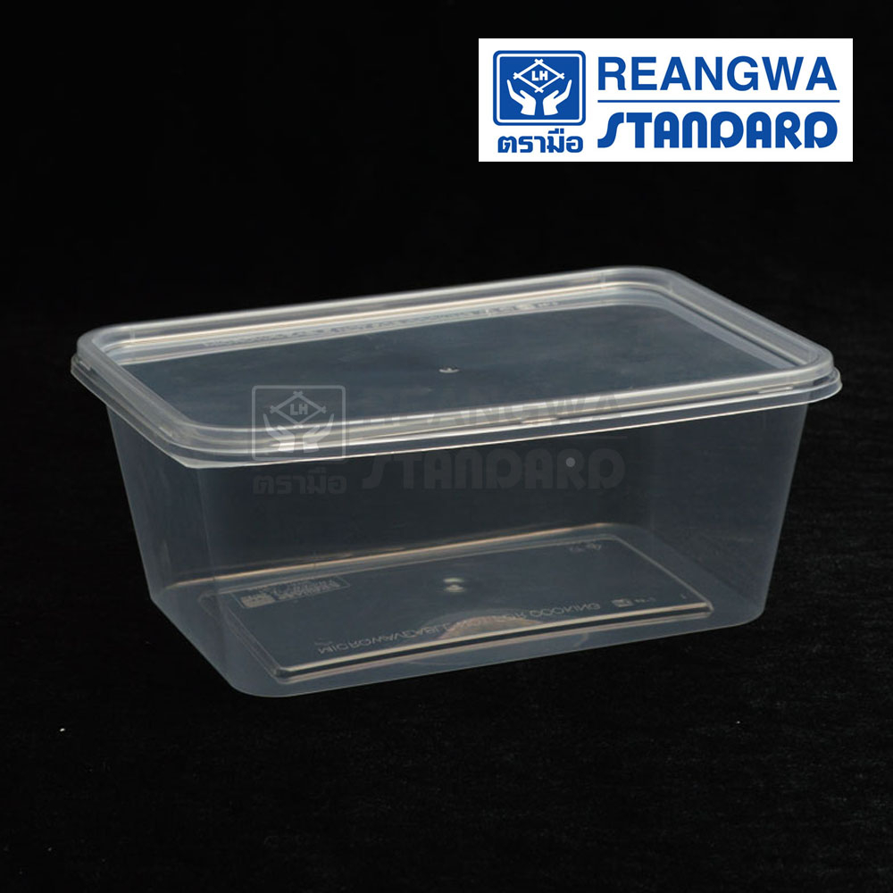 REANGWA STANDARD กล่อง TAKE AWAY สี่เหลี่ยม 1000 ml.(แพ็ค25ใบ)- RW1492 สีใส