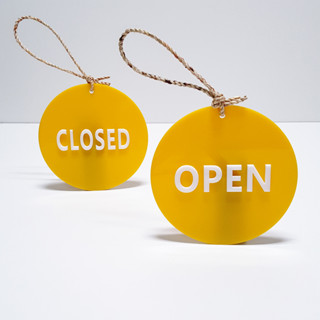 ป้ายวงกลม Open-Closed ป้ายเปิด-ปิดร้าน ใช้งานได้ 2ด้านOpen-Closed ป้ายอะคริลิค มี 8สี 4แบบให้เลือก