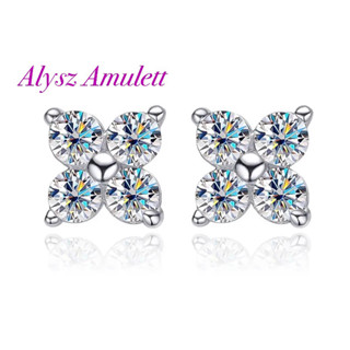 ต่างหูเงินแท้ เพชรโมอีส ปลุกเสก by Alysz Amulett