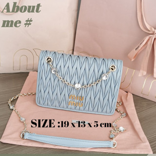 ⚡[พร้อมส่ง] Miu Miu Matelasse 5B Classic Chain Bag กระเป๋าสะพายสุภาพสตรีสีทอง