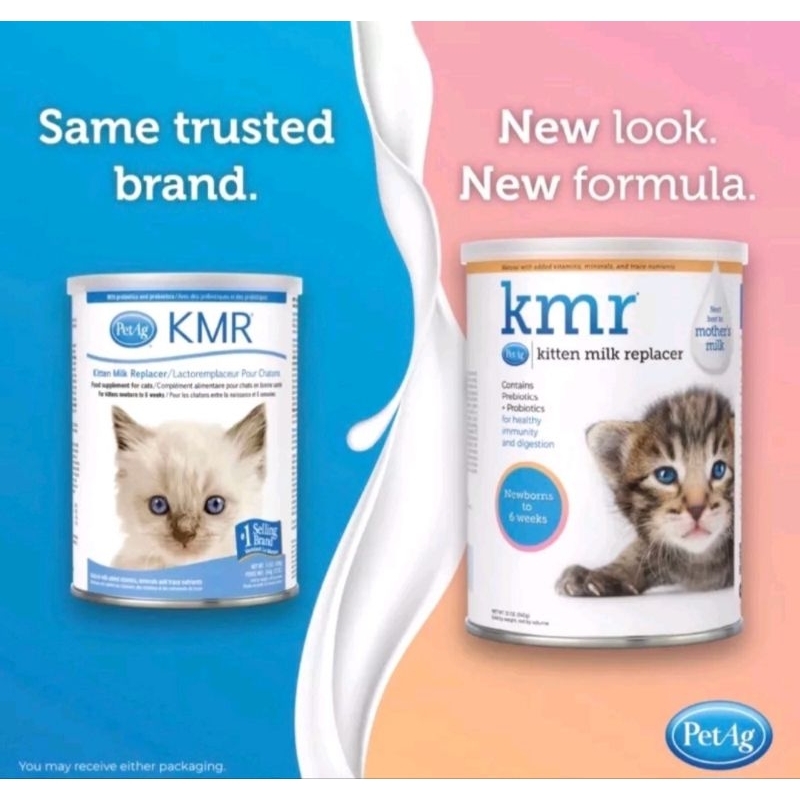 (( หมดอายุ 08/2026 แมวผง)) Pet ag Kmr powder 340 กรัม นมแบบผงสำหรับลูกแมว