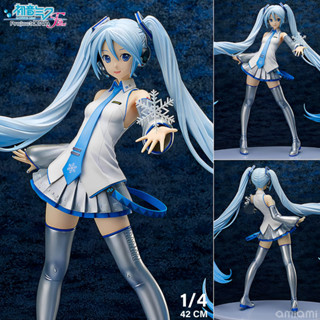 Figure B STYLE Vocaloid Project Diva โวคาลอยด์ โปรเจกต์ดีวา Hatsune Snow Miku ฮัตสึเนะ สโนว์ มิกุ 1/4 สูง 42 cm Model