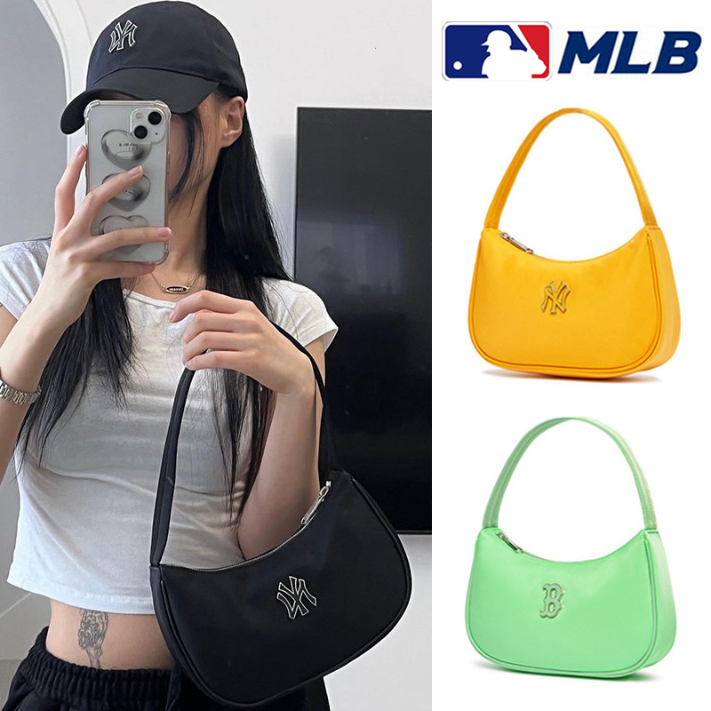 2024 new กระเป๋า MLB nylon handbag shoulder bag แท้ กระเป๋าถือ NY UNISEX CURVED CAPNY NEW YORK YANKEES