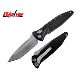 มีดออโต้ Microtech Socom Elite T/E Automatic Knife Apocalyptic Blade, Black Handles (161A-10AP)