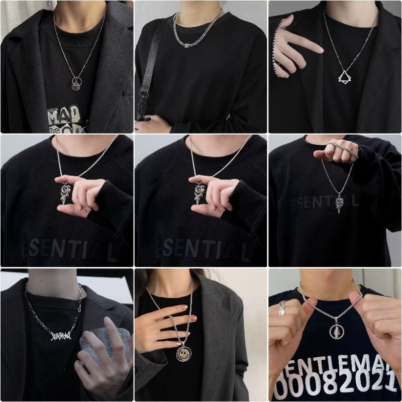 ใหม่🔥พร้อม​ส่ง​ สร้อยคอแฟชั่นผู้ชาย ​สไตล์​เกาหลี​ งานไม่ลอกไม่ดำ