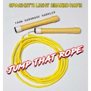 🍝 Spaghetti Rope 🍝 เชือกกระโดดลูกปัด สปาเก็ตตี้ 🍝 Yellow Beaded Jump Rope for freestyle practice